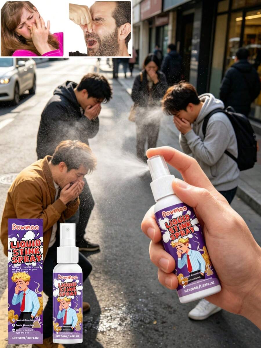 Fart Spray - A Fun And Entertaining Portable Prank Spray Suitable For Adult Gatherings. This Realistic Fart Spray Is Compact And Portable, Easily Fitting In Your Pocket. It Can Produce A Distinct Odor Effect, Perfect For Parties, Gatherings, Holiday Pranks, And Adult Entertainment. Just A Light Press Activates The Spray, Instantly Creating A Lively Atmosphere And Boosting The Party Mood With Endless Laughter. It Is A Must-Have Fashionable Accessory For Engaging In Fun Interactions And Unforgettable Games. - View 1