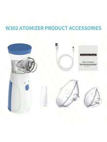 Cool Mist Steam Inhaler, Mini Portable Silent Ultrasonic Nebulizer Kit Ideal For Travel And Home Use - One Size Fits All - View 2