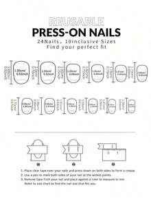 24Pcs Short Oval 3D Gel Nail Stickers, Pearl Flower French Acrylic Press On Nails Set With Jelly Gel & Nail File, Perfect For Daily & Party Wear - Nhiều màu - Xem 5
