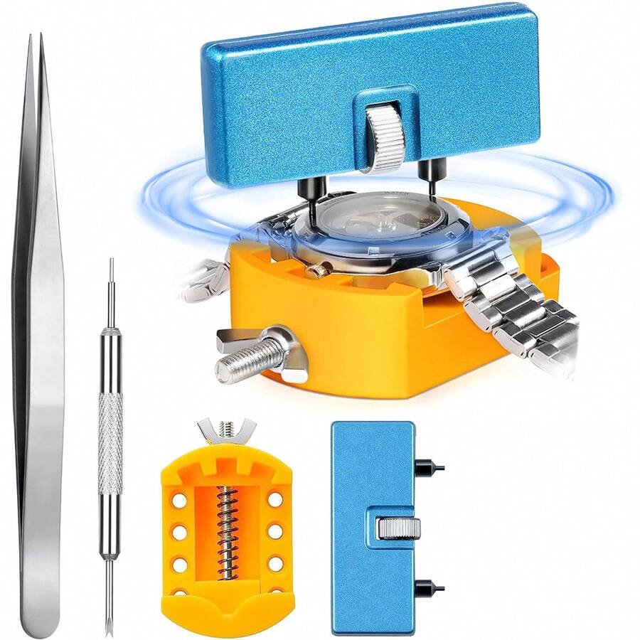 Watch Battery Replacement Tool, Watch Case Back Rotating Opener Wrench, Watch Case Opening Tool, With Watch Case Back Holder, Only Suitable For Watches With Slots - Watch Back Cover Opener - View 1