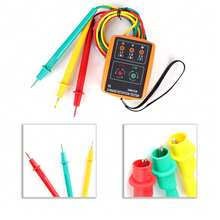 852B 3-Phase 60V~600V AC Sequence Order Rotation Indicator Tester 20Hz-400Hz - Naranja - Ver 9