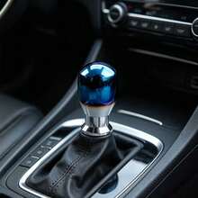 1pc Universal Car Gear Shift Knob, Manual Transmission Modification Gradient Blue-Black Shift Lever, Car Interior Upgrade Accessory - A - View 5