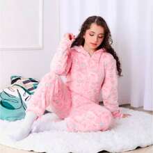 Girls' And Boys' Jumpsuit In Soft Fabric For Winter. Camouflage Print. Warm And Comfortable With A Versatile Design And Thermal Protection For Cold Seasons. - Multicolored Girl - View 9