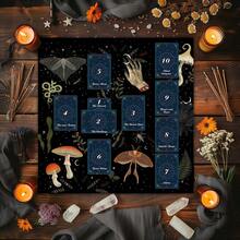 1件塔罗占星桌布，黑色背景，星座图案，防水防污，职业扑克 - 彩色 - 查看 5