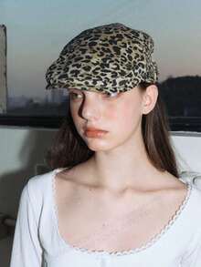 Uncommon Personalized American Retro Leopard Print Baseball Cap For Women, Unisex Street Fashion All-Match Cap With High-End Reverse Wearing - Multicolor - View 2