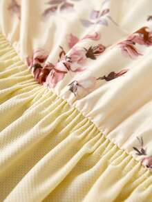 1pc Slip-Resistant Elastic Decorative Sofa Cover, Milk Silk Fabric Floral Print Skirt Design, Fit For Single/Double/Three/Four Seater Sofa, Pet-Friendly, Colorful, Suitable For Spring/Summer/Autumn/Winter - Multicolor - View 11