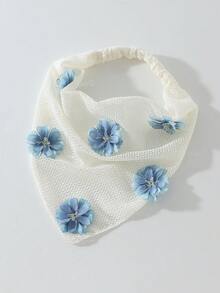 1件女士原创花卉刺绣荷叶边头巾，时尚花朵装饰，适合日常佩戴和夏季度假发饰沙滩女士头巾度假发带时尚头带，旅行，生日 - 彩色 - 查看 11