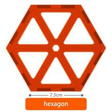 VINEDI, juego de construcción de bloques magnéticos, azulejos magnéticos, juguetes educativos Montessori para niños, regalo para niños y niñas - Hexágono 2 piezas - Ver 13