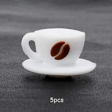 5颗咖啡主题珠子，可爱3D咖啡壶/咖啡杯/咖啡袋/咖啡杯造型珠子，适合咖啡爱好者、咖啡馆装饰、DIY饰品制作（如手链、项链）、笔、手机、包包等饰品挂件，创意手工礼品 - 彩色 - 查看 15