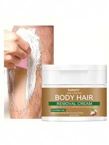 100g Creme Suave de Depilação, Leve e Não Irritante, Remoção Rápida de Pelos, Limpeza e Nutrição para Braços, Axilas, Pernas, Creme Depilatório Suavizante para o Corpo, Adequado para Todos os Tipos de Pele, Homens e Mulheres - Creme - Visão 7