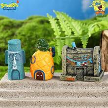 SpongeBob SquarePants 1个菠萝屋卡通鱼缸装饰品,树脂菠萝屋水族箱装饰,洞穴桶景观设计鱼缸配件,适合节日派对氛围装饰 - 彩色 - 查看 3