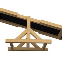 Dog Seesaw, Wooden Seesaw For Canine Agility, Non-Slip Ramp For Dogs Under 30 Kg, For Balance, 180 X 30 X 30 Cm, Yellow - Black - View 4