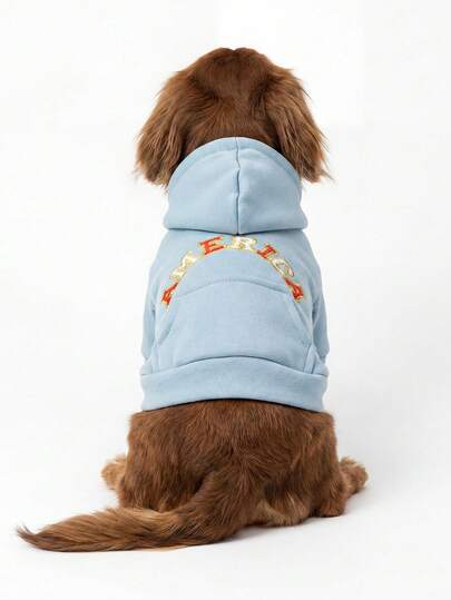 PETCIRCLE 1pc Pet Clothes, Outdoor & Indoor Apparel, European & Korean Style Poodle, Teddy, Small Dog & Puppy, Cat Casual Comfortable Sweatshirt
