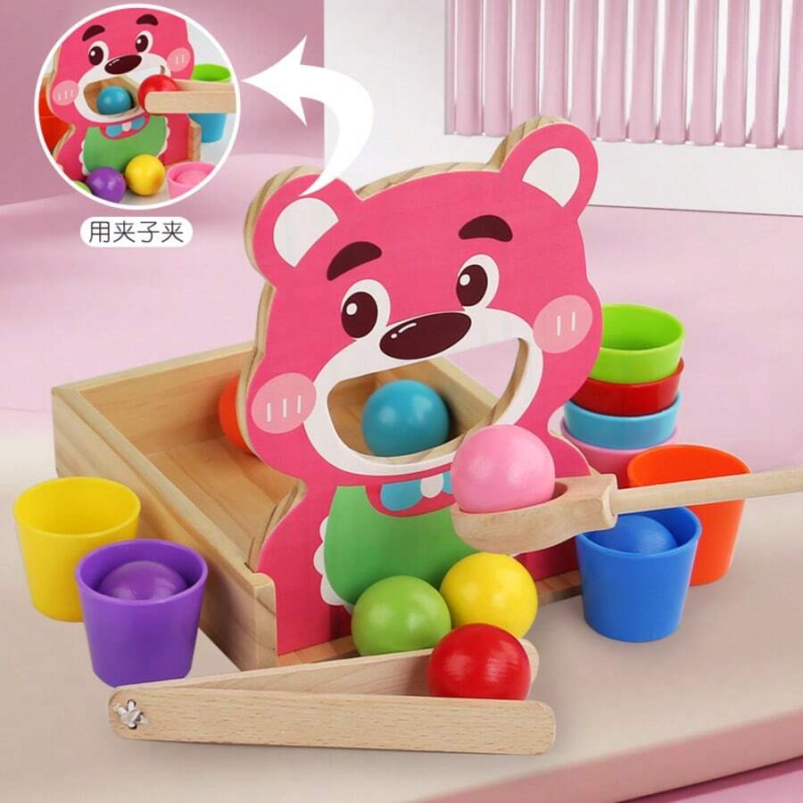 1 Set Permainan Menyortir Bola Pelangi Bulat untuk Anak-Anak, Mainan Edukasi STEM untuk Melatih Keterampilan Motorik Halus dan Mencocokkan Warna, Hadiah Liburan