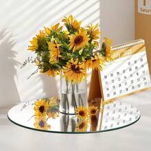 6/4pcs 11.81 Inch Acrylic Round Mirrors, 2mm Thick Candle Tray Set, Acrylic Mirror Tray, Suitable For Centerpiece Decor, Wedding And Home Decoration, Bedroom, Living Room, Staircase Wall Decor - Disc - View 6