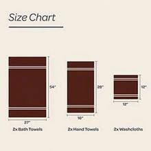 Lavish Home - Juego de toallas Oakville 67-0023-T terciopelo chocolate 6 piezas - Chocolate - Ver 3
