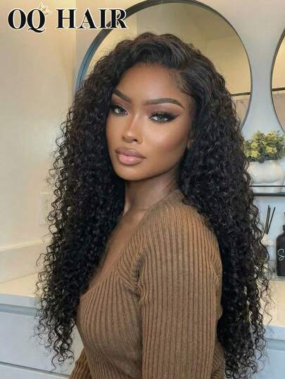 OQ Tóc giả nửa đầu Hair Wear Go kiểu tóc xoăn rối tự nhiên 3 trong 1, không đường may, màu tự nhiên, chất lượng cao, mật độ 180%, dài 16-28 inch, không keo, không ren. Tóc giả nửa đầu dùng hàng ngày, cho người mới bắt đầu, vẻ ngoài tự nhiên, quà tặng Ngày của Mẹ, dễ đội, dành cho mẹ, khách dự đám cưới, hoàn hảo cho mọi dịp, vật dụng cần thiết khi đi du lịch.