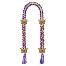 Class Of 2026 Graduation LeisPurpleandGold Double Ribbon Lei Handmade Butterfly Accory Graduation Gift For Her Him - Vàng tím - Xem 7