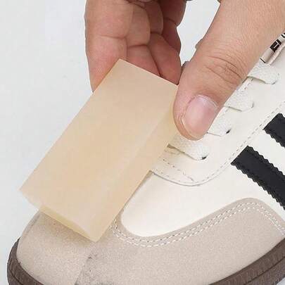 1 pieza Limpiador de zapatos portátil de cuero de ante, removedor de manchas de limpieza en seco sin agua, toallita no abrasiva fácil de transportar, apta para terciopelo, cuero, zapatillas, zapatos blancos, ideal para amantes de los zapatos deportivos, esencial para viajes a la playa en primavera/verano, regalo perfecto para damas de honor y el Día de la Madre