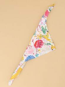 Un bandana pour animaux en polyester multicolore à motif animal, bavoir anti-bave, Happy Little Dog, convient aux petits et moyens animaux de compagnie comme les chats et les chiens (Bichon, Teddy), pour la maison ou les jeux en extérieur toute l'année, ne convient pas aux grandes races de chiens - Multicolore - Voir 5