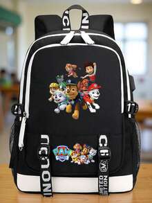 1 chiếc ba lô bền chắc - Ba lô polyester dung tích lớn in hình hoạt hình Ryder trong phim PAW Patrol, nhiều ngăn, thiết kế gấp gọn nhẹ, lý tưởng cho trường học và du lịch, giặt tay, ba lô đi học | Ba lô bền chắc - Nhiều màu - Xem 2