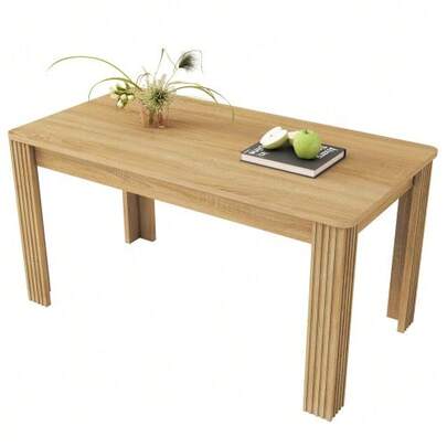 Esszimmertisch, Zeitgemäßer Esstisch, Robuster Esstisch, Tisch Mit Vier Beinen, Eichenholztisch, Rechteckiger Esstisch, Kaffee-Freizeittisch, Modern Einfacher Esstisch, Eichefarben[OLD SKU:WF312300AAE]