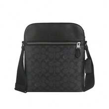 Coach Houston Printed Men's Single Shoulder Crossbody Bag CZ398QBMI5 - 黑灰色CZ398QBMI5 - 查看 10