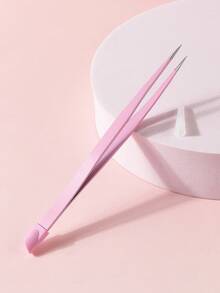 Pinzas de uñas multifuncionales de doble cabeza, diseño de perforación con varilla de presión de silicona, pinza recta dedicada para perforar cejas, juego de herramientas de manicura y belleza profesional, pinzas para pestañas, pinzas de manicura, tocador, dormitorio, portátil de viaje, asequible, regalo para mujeres, regalo del Día de San Valentín - Multicolor - Ver 5