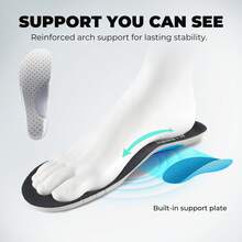 Men's Slip On Wide Toe Box Walking Shoes Hands-Free Barefoot Cushion Running Tennis Arch Support Gym Workout Athletic Fashion Sneakers StediCloud - 黑色 - 查看 5