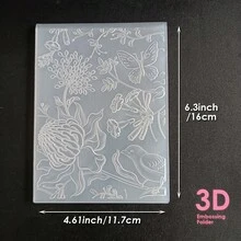 Bìa đựng tài liệu bằng nhựa dập nổi 2D, thích hợp để trang trí thiệp giấy DIY, sổ lưu niệm, trứng Phục Sinh, tường gạch hình trái tim, nốt nhạc, trang trí lễ hội. - trắng - Xem 51