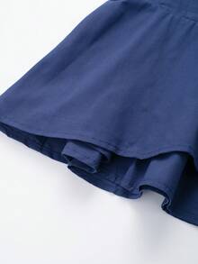 Summer Casual Solid Color Ruched Camisole Top - Peacock Blue - View 4