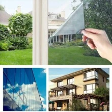 2/3/5M One Way Mirror Window Film Vinyl Self-Adhesive Reflective Solar Film Privacy Window Tint For Home Silver Glass Sticker - Two-sided Silver - View 6