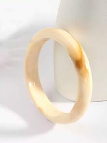 4pcs Elegant Retro Acrylic Round Bangle Bracelets For Women, Fashionable Simple Design, Suitable For Casual Wear And Parties - Multicolor a - View 7