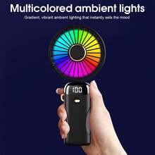 New Portable Handheld USB Rechargeable Digital Display High-Speed Mini Fan With 7-Color Lighting, Suitable For Indoor And Outdoor Use - N20 - View 19