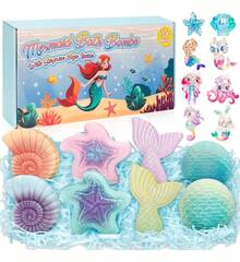 Bombas de Baño Sorpresa de Sirena 8 Piezas, Seguras y Divertidas para Niñas - color - Ver 3