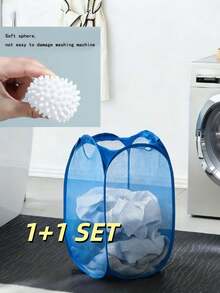 1 pièce Grand panier à linge en maille avec poignée - Pliable, panier de stockage de vêtements haute capacité convenant pour la salle de bain, la chambre ou le dortoir, panier à linge rectangulaire minimaliste en polymère pour la salle de bain, la chambre, le dortoir - Facile à ranger et à transporter - Noir - Voir 13