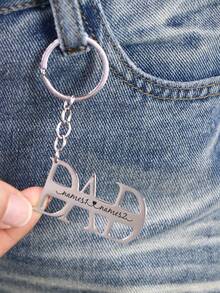 Custom Name Father'S Keychain, Personalized Initial Letter Keychain Minimalist Style, Key Chain Keychains For Men Name Design, Customized 1-5 Names Family Gift For Father'S Day Anniversary Daily Carry Scene, Customizable Unique Keepsake Gift For Dad Birthday Holiday, Bag Charm - Style B - View 6