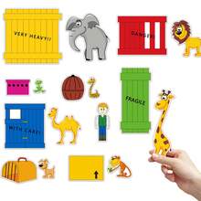 hoojojo Juego de 17 piezas de tablero de fieltro de zoológico, adecuado para educación preescolar, accesorios interactivos para contar historias, actividades de juegos en el aula, artículos esenciales para el regreso a la escuela - Multicolor - Ver 11