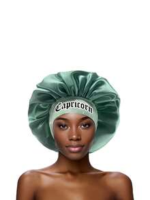 12 Sombreros de mujer con estampado de constelación | Gorro de satén verde con estampado, protege tu cabello y mantiene el estilo bohemio romántico - Constelación NSM17 Verde - Ver 18