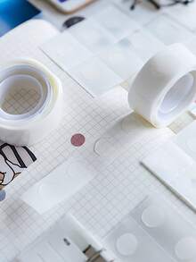 Transparent Double-Sided Adhesive Tape Roll, Suitable For Balloon Decoration, Photo Album, Scrapbooking, Wedding, Birthday Party, DIY Crafts - Multicolor - View 4