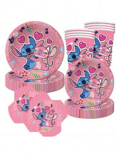 DOBBLE 50件套/缝纫主题派对餐具套装，生日派对一次性餐具，包括盘子、杯子和纸巾。节日装饰用品，适用于露营、野餐、花园烧烤、节日派对场景装饰。