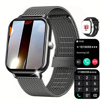 ERUN 2026 Nuovo Smartwatch - Unisex per sport all'aperto, con molteplici modalità sportive, promemoria per chiamate in arrivo, promemoria messaggi, calcolatrice, fotocamera remota e altre funzioni, schermo touch HD da 1,81 pollici, batteria da 180mAh. Regalo perfetto per San Valentino/Natale.