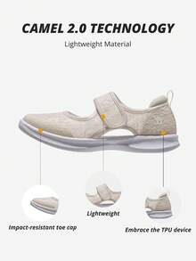 CAMEL CROWN Women's Walking Shoes, Spring New Breathable Mesh, Comfortable Lightweight Casual Shoes - Light Beige - View 3