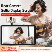 1 pieza Pantalla de visualización para selfies, monitor de pantalla para vlogs de teléfono, monitor de cámara trasera para transmisión en vivo - baja latencia, monitor de cámara trasera de teléfono a 30fps, carga USB, compatible con fotografía con control remoto inalámbrico, adecuado para selfies, vlogs, transmisión en vivo, compatible con sistemas Apple/Android - Multicolor - Ver 5