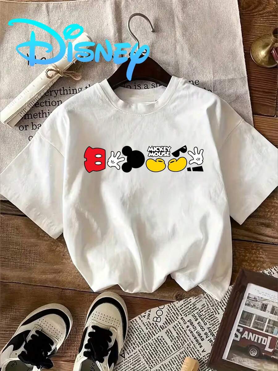 (Authorized By Disney) MICKEY MOUSE, A Disney Classic Character, Adopts The Element Splicing Design, Creatively Combines Mickey's Iconic Parts (Red Trousers, White Gloves, Black Head, Yellow Shoes, Sunglasses, Etc.) With The Artistic Word "Mickey Mouse", Which Is Suitable For Daily Wear, Shopping, Traveling, Gathering And Home Use. It Is Also Suitable As A Beautiful Gift. Every Woman Should Have One. - trắng - Xem 1