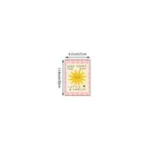 1 pezzo "Ecco il sole, tesoro" opera d'arte da parete, decorazione retrò con stampa rosa a quadretti, cartellone sole stile boho adatto per camera dei bambini, soggiorno, camera da letto, tela dipinta senza cornice/con cornice/rotolo da appendere - Multicolore - Visualizzare 14