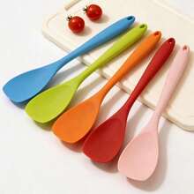 Heat Resistant Flexible Silicone Spoon Spatula 2/4/6PCS, 10.75 Inch Kitchen Scraper Spoon – Non-Stick For Cooking Baking, Dishwasher (Blue/Orange/Red/Pink/Green) - View 12