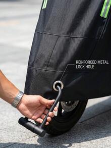 1pc Heavy Duty All-Weather Motorcycle Bicycle Cover, Waterproof Sunproof Cover With Anti-Theft Lock Hole & Reflective Strips, Universal Fit For Motorcycle, Moped, Bicycle, Electric Bike Outdoor Storage - Multicolor - View 3