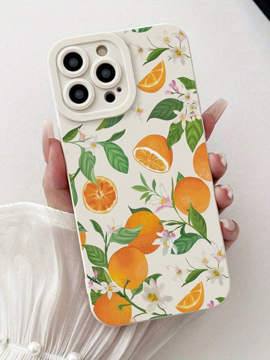 1pc Lemon Pattern Shockproof Thick Phone Case Compatible With IPhone 16/11/16pro/16plus/16promax/16e/15Promax/13/14/12/XS/XR/7G/8P, Galaxy S25/S25PLUS/S25 Ultra/A16/A36/A26/A56/A50/A12/A32/A52/A72/A51/A21S/A13/A14/S24/S24PLUS/S24Ultra,S22/A52/A53/A54/A55S23, 11/12Pro/12/12X/13Pro/14Pro/15Pro/, 10/9/Note9/12c/Note11pro/Note8Pro