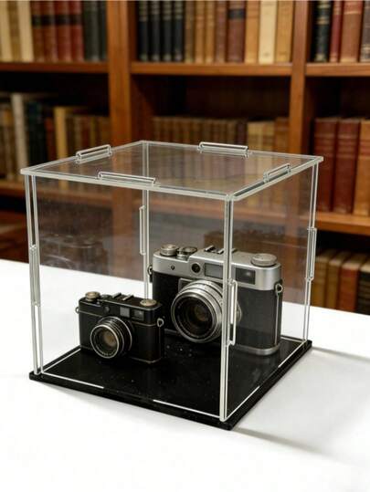 Acrylic Display Case/Showcase/Curio Cabinet (High-Definition Thick Acrylic Module + Mirror Base), Suitable For Displaying Statues/Gifts/Models/Products/Building Blocks/Bags/Dolls And Figurines/Collections, Multiple Sizes Available, Easy Assembly (Rubber Bands Needed For Reinforcement After Assembly), Please Measure The Size Of The Items To Be Displayed Before Ordering
